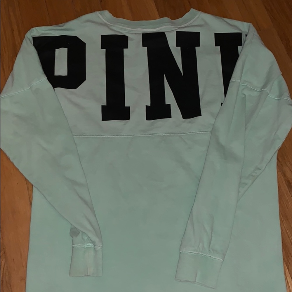 VS PINK oversized long sleeve t-shirt mint green